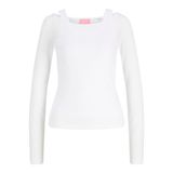 JACK & JONES Jxlisa Layer Ls Top Jrs Gömlek, XS, 12303270, Bright White, Kadın