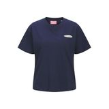 JACK & JONES JXLUCY RLX SS Baskılı Tişört, M, 12281187, Naval Academy Print:BAKERY, Kadın