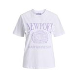 JACK & JONES Jxmerle Reg Ss Tee JRS kadın tişörtü, Parlak beyaz, S