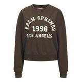 JACK & JONES JXMERLE RLX SHORT LS CREW SWT LN Sweatshirt, M, 12260608, Bracken Print:PALM SPRINGS, kadın