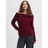 JACK & JONES JXMINKA OFF SHOULDER KNIT Kadın Triko/Kazak Cabernet L