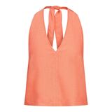 Jack & Jones Jxocean Linen Blend Halterneck TOP WVN Şeftali Pembesi Kadın T-shirt