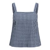JACK & JONES JXPETRA SEERSUCKER SL TOP WVN Kadın Tişört Skyway Checks:Peacoat S