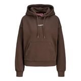 JACK & JONES JXSTUDIO VESTERBRO Kapüşonlu Sweatshirt, L, 12280152, Bracken Print:BRIGHT WHITE JJXX STUDIO, kadın