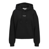 JACK & JONES JXSTUDIO VESTERBRO Kapüşonlu Sweatshirt, XS, 12280152, Black Print:BRIGHT WHITE JJXX STUDIO, kadın