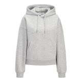 JACK & JONES JXSTUDIO VESTERBRO LS RLX HOOD SWT NOOS Kadın Sweatshirt Light Grey Melange Print:BRIGHT WHITE JJXX STUDIO L