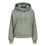JACK & JONES JXSTUDIO VESTERBRO LS RLX HOOD SWT NOOS Kadın Sweatshirt Sea Spray Print:BRIGHT WHITE JJXX STUDIO M