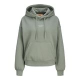 JACK & JONES JXSTUDIO VESTERBRO LS RLX HOOD SWT NOOS Kadın Sweatshirt Sea Spray Print:BRIGHT WHITE JJXX STUDIO XS