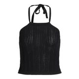 JACK & JONES JXZOELLA HALTERNECK TOP KNIT Kadın Triko/Kazak Black M