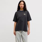 Jack & Jones Kadin Basklili Loose Fit Tisört - Sandra - 0-Gri