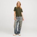 Jack & Jones Kadin Bisiklet Yaka Tisört - Anna - M - 01-Yeşil