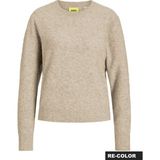 Jack & Jones Kadin Bisiklet Yaka Triko Kazak - Elba - 0019-Bej