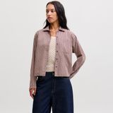 Jack & Jones Kadin Comfort Fit Uzun Kollu Gömlek - Asta - XS - 00-Kahverengi