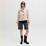Jack & Jones Kadin Dik Yaka Dügmeli Ceket - Olivia - 02S-Bej
