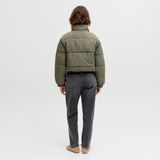 Jack & Jones Kadin Dik Yaka Puffer Mont - Tracy - XS - 348-Yeşil