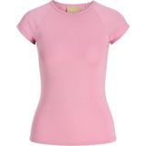 Jack & Jones Kadin Esnek Kesim Kisa Kollu Tisört - Star - 002-Pembe
