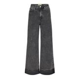 Jack & Jones kadın geniş kesim JXTOKYO Wide FOLD HW Jeans DNM LN, Grey Denim, 27W / 32L