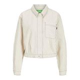 JACK & JONES Kadın Gömlek JXMADDY RLX OVERSHIRT PNT, Blanc de Blanc, XS