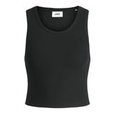JACK & JONES Kadın JJXX JXFALLON STR SL RIB TOP JRS NOOS Tişört, Black , XS