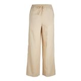 JACK & JONES Kadın JJXX JXFLORA LINEN BLEND MW PANT WVN SN Pantolon, Cement , XS