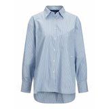 JACK & JONES Kadın Jjxx Jxjamie Ls Relaxed Poplin Shirt Noos Bluz, Lacivert Blazer/Şeritler: Çizgili, XS