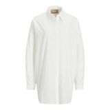 JACK & JONES Kadın Jjxx Jxmission Ls Büyük Beden Tişört Noos Bluz Beyaz,S