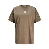 JACK & JONES Kadın JJXX JXOLIVIA RLX SS TEE JRS Tişört, Morel Print:BONE WHITE, M