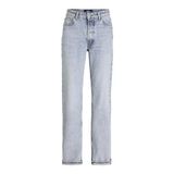 JACK & JONES Kadın JJXX JXSEOUL STRAIGHT MW CR3013 SV DNM NOOS Kot Pantolon, Light Blue Denim, 27/32