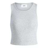 JACK & JONES Kadın JXFALLON STR SL RIB TOP JRS NOOS Tişört Açık Gri Melanj S