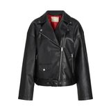 JACK & JONES Kadın JXFRIDA BIKER JACKET OTW Ceket, Black, L
