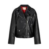 JACK & JONES Kadın JXFRIDA BIKER JACKET OTW Ceket, Black, S