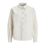 JACK & JONES Kadın Jxgelly New RLX Cord Overshirt Sn Ceket, Bone White, M