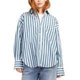 JACK & JONES Kadın JXJAMIE LS RELAXED POPLIN SHIRT WVN NOOS Gömlek Koyu Mavi XS