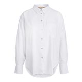 JACK & JONES Kadın JXJAMIE LS RLX LINEN BLEND SHIRT WVN SN Gömlek Beyaz M