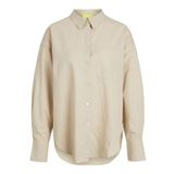 JACK & JONES Kadın JXJAMIE LS RLX LINEN BLEND SHIRT WVN SN Gömlek Koyu Bej M