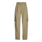 JACK & JONES Kadın JXMADDY RLX BALLOON MW ANKLE PANT PNT SN Kargo Pantolon Koyu Bej L