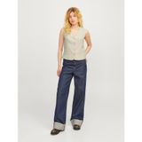 JACK & JONES Kadın JXMARY LINEN WAISTCOAT TLR Dikim Yelek Bej M