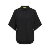 JACK & JONES Kadın JXMIA SS MUSLIN SHIRT WVN Gömlek Siyah XS
