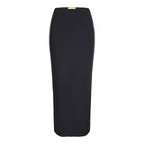 JACK & JONES Kadın JXNOELLE HW CALF SKIRT JRS Uzun Etek Siyah M