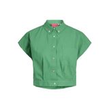 JACK & JONES Kadın JXPENNY LINEN BLEND SL SHIRT WVN SN Gömlek Yeşil S