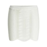 JACK & JONES Kadın JXWAVY SKIRT KNIT Mini Etek Kirli Beyaz L