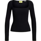 Jack & Jones Kadin Kare Yaka Uzun Kollu Triko Kazak - Posie - 0 - Siyah