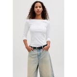 Jack & Jones Kadin Kayik Yaka Strech Fit Tisort - Fifi