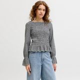 Jack & Jones Kadin Kayik Yaka Uzun Kollu Üst - Zoe - 0 Siyah - M