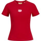 Jack & Jones Kadin Kisa Kol Baskili Tisört - Gigi - 023-Kırmızı