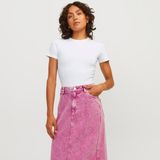 Jack & Jones Kadin Kisa Kol Düz Renk Tisört - Gigi - 001 - Beyaz