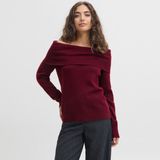 Jack & Jones Kadin Madonna Yaka Yün Karisimli Kazak - Minka - 07R-Kırmızı
