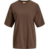 Jack & Jones Kadin Minimal Jjxx Logolu Kisa Kollu Tisört - Andrea - 07-Kahverengi