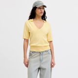 Jack & Jones Kadin Polo Yaka Kisa Kollu Triko - Ayla - 05S-Sarı - M