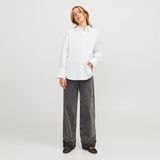 Jack & Jones Kadin Sirt Dekolteli Çizgili Gömlek - Magna - 001-Beyaz - XS